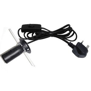 Cable de alimentación para lámpara de sal con enchufe británico H03VVH2-F 0.75mm² de 2 núcleos con interruptor regulador de intensidad y portalámparas 303 y E14 E26 E27 - Product Image 1