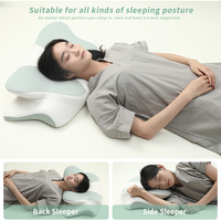 Housse de coussin brodée personnalisée pour dormir, oreiller orthopédique confortable en forme de papillon, oreiller cervical en mousse à mémoire de forme avec accoudoirs