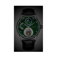 Montre squelette tourbillon pour homme, nouvelle conception OEM/ODM, luxe, saphir, acier inoxydable 316L, étanche, mécanique, montres-bracelets