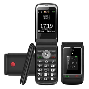 Téléphone intelligent 4G Android senior, écran tactile de 2.8 pouces, double SIM, double écran, wi-fi, SOS, GPS, clavier