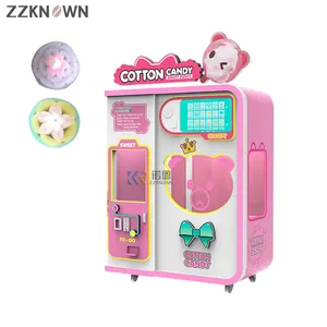 Professional Marshmallow Production Electric Commercial Automatic Sweet Cotton Candy Maker Vending Machine For Sale