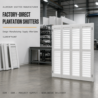 Volets intérieurs décoratifs sur mesure à persiennes horizontales pour portes françaises à double battant, idéaux pour chambre, bureau et maison