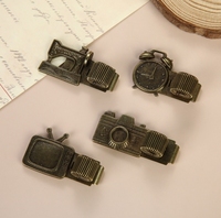 Porte-stylo vintage et antique en alliage de zinc, support fixe pour carnet, accessoire multifonctionnel pour carnet