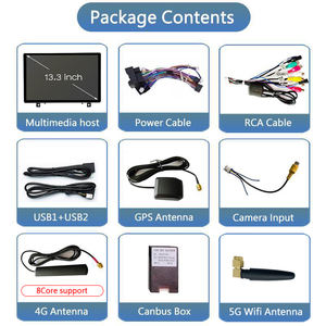 BHNEW 13.3 pouces 8 + 256GB 1920*<span class=keywords><strong>1200</strong></span> autoradio pour Mercedes Benz <span class=keywords><strong>SLK</strong></span> classe R171 SLK200 2004-2011 GPS navigation Android autoradio - Product Image 3
