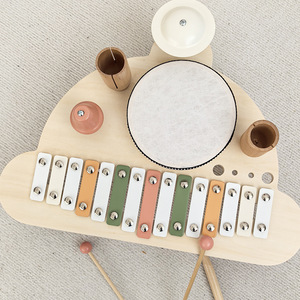 Juguetes Montessori, Instrumentos de Percusión Orff para Niños, Mesa Musical Multifuncional de Madera, Sonajeros para Bebés, Xilófono para Niños - Product Image 2