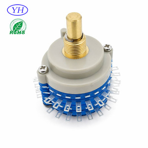 Interruptor Rotatorio de Alta Calidad RS3802 de 38mm, Personalizable, de 2 Niveles, 2 Vías, 2, 3, 4 Polos, 2, 3, 4, 5, 6, 8, 12, 21, 22, 23, 24 Posiciones, 21 Posiciones - Product Image 1