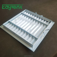 Grille de sortie d'air carrée en alliage d'aluminium durable et moderne avec grille de ventilation à lamelles pour entrepôt, montage mural
