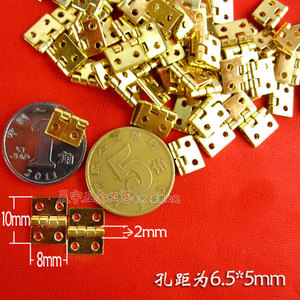Bisagra de latón para muebles, 10x8mm, montaje en superficie, diseño tradicional duradero para accesorios de cajas de madera - Product Image 3