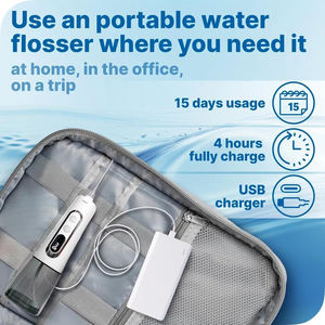 Professional Floss Tooth Cleaner 300ml IPX7 Waterproof USB Rechargeable Portable <b>Dental</b> Jet Oral Irrigator Water <b>Flosser</b> - Product Image 5