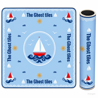 Tapete de Mahjong de Diseño Original, Serie Navegación, Duradero y Resistente, para Múltiples Jugadores, Interior/Exterior, para Fiestas, Tapete de Mahjong Americano