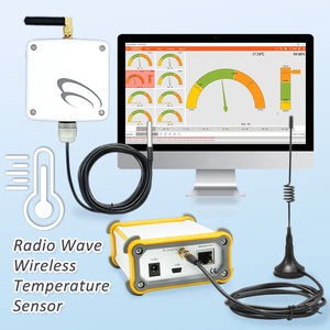 Radio Wave <b>Wireless</b> <b>Temperature</b> <b>Sensor</b> With Display Monitor And Probe For Industrial Use - Product Image 1