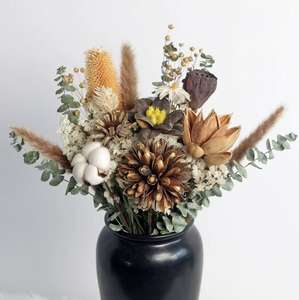 Huahuan Vente en gros personnalisée, fleurs de magnolia séchées conservées populaires sur INS, fleurs de coquille de noix pour la décoration de la maison, de la réception de mariage, des plantes - Product Image 3