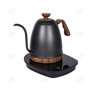 Bouilloire électrique de qualité, en céramique blanche, à col de cygne, pour café filtre, thé Kungfu, chauffe-eau, avec interrupteur LED - Product Image 5