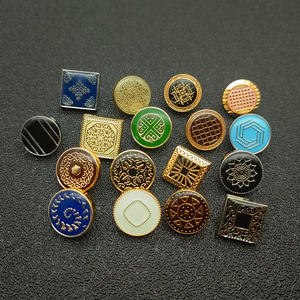 Botón de Metal Personalizado con Logotipo, Patrón Personalizado, para Camisas de Hombre, de Aleación de Zinc, Cuadrado y Redondo, de 12 mm, para Abaya y Thobe - Product Image 1