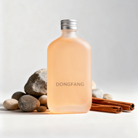 Bouteille en verre dépoli mat de 100 ml réutilisable avec impression de logo personnalisée, épaule inclinée lisse, bouchon compte-gouttes pour gouttes pour les yeux et crème pour le visage