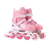 Patins à roues alignées à quatre roues à double usage cool pour hommes enfants taille réglable Quads chaussures à roulettes simple Double rangée