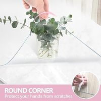 Tapis de maquillage transparent en PVC imperméable et résistant à l'huile, fabriqué à la machine, protège le bureau de maquillage des dommages