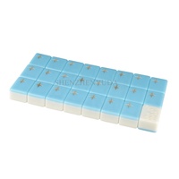 Professionnel bleu peint à la main automatique mélange mélamine Mahjong Table divertissement américain Mahjong jeu ensemble