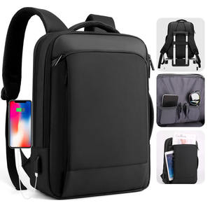 Custom Logo Outdoor Office Design Sports Oxford <b>Black</b> Man Usb <b>Waterproof</b> Bagpack Back Pack Design School Laptop <b>Backpack</b> - Product Image 3