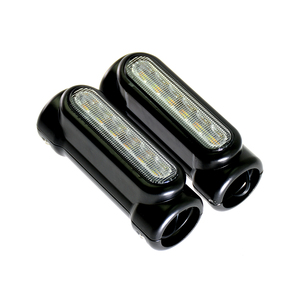 HCMOTORKU Barra di Protezione per Moto con Indicatori di Direzione Switchback, Luce LED Bianca e Ambra, Compatibile con Harley Touring Road King e Victory - Product Image 1