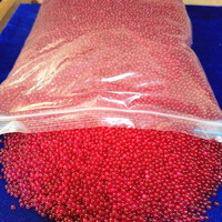 Perles de corindon rouge n ° 5 en synthétique, boule de rubis, petites pierres précieuses, vente en gros, taille 3mm 4mm