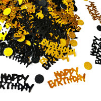 15g noir or numérique anniversaire confettis fête d'anniversaire table saupoudrage de paillettes 30 40 50 ans fête