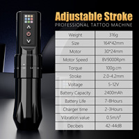 Machine à tatouer sans fil/rotative professionnelle XNET 2400mAh, course réglable de 2,0 à 4,2 mm, pour artistes de l'art corporel