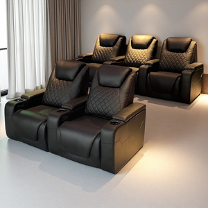 Moderne Top Graan Leer Power Liging Bioscoopbank Set Voor Home Theater Kamer Elektrische Fauteuil Vip Zitkamer Woonkamer - Product Image 4