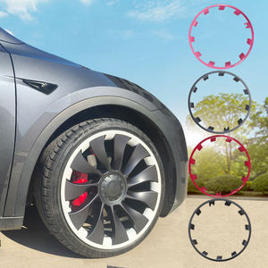 ホイール ハブ 保護リング 4個セット Tesla Model Y Performance 21インチ ホイール用 リムプロテクター プロテクターリング - Product Image 1