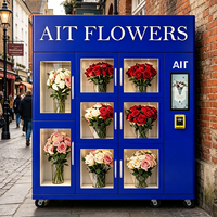 Distributeur automatique de fleurs intelligent AIT 24/7 intérieur/extérieur avec écran tactile, intégration SDK, capacité de 300 à 600 pièces, sans intervention humaine