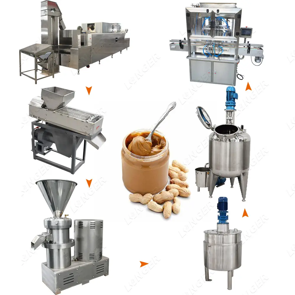 Linha de produção de manteiga de pêssego, preço de fábrica, equipamentos de produção de manteiga