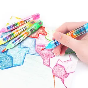 Replaceable Core Children's Color Crayons 20 Colors Kindergarten Washable Baby Paintbrush Toddler Graffiti Safety Crayon