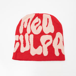 หมวกถักลายหัวกะโหลกผ้าแจ็คการ์ดถักแบบกลับด้านได้สำหรับ Y2K ฤดูหนาวออกแบบได้ตามต้องการปัก3D สำหรับชายหาดหรือธุรกิจ - Product Image 3