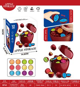 Juguete clasificador de formas de plástico con forma de manzana y piezas coloridas para niños pequeños de 2 a 4 años - Product Image 6