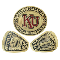Réplique de la bague de champion de basketball du Kansas 1922, style Phog Allen Coach, en or antique massif, souvenir pour fans, trophée, bijou, cadeau, vente en gros