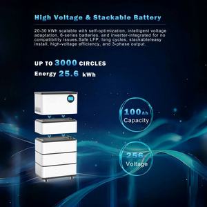 بطارية LiFePO4 مخصصة ، أيون الليثيوم المنشورية BMS القابلة للتكديس بجهد 100 أمبير في الساعة ، أنظمة ثلاثية الطور قابلة للتكوين 20-30kWh OEM/ODM - Product Image 2