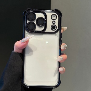 Funda de Lujo con Protección de Lente y Revestimiento Magnético para iPhone 17 14 15 16 Pro Max Plus, Funda Transparente con Protección en las 4 Esquinas para iPhone 17 Pro Max - Product Image 4