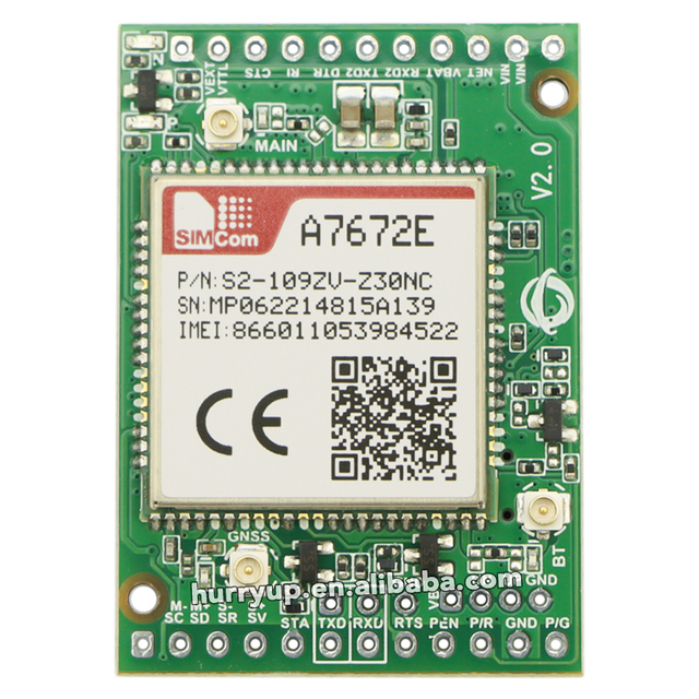 SIMCom A7672E-FASE Cellular Wireless Communication 2G 4G BT GNSS Voice Module A7672E Core Board