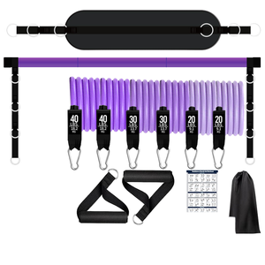 Gedeng Tragbares Heim-Fitnessgerät 3-teiliges Pilates-Stangen-Set TPE-Widerstandsbänder Ganzkörper-Workout-Unterstützung für Männer und Frauen - Product Image 6