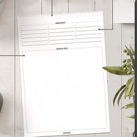 Bloc de Notas Personalizado con Lista de Tareas Sin Fecha, Planificador Diario, Lista de Compras, Lista de Verificación, Notas Adhesivas Personalizables, Bloc de Notas