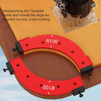 Outil de menuiserie durable pour le façonnage du bois, guide-règle pour la découpe, angle en R, arc rond, kits de menuiserie, gabarits, gabarit de rayon d'angle, routeur