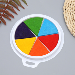 Boyi Xuan, venta al por mayor, no tóxico, lavable, divertido, pinturas para los dedos para niños, dibujo, 6/7 colores, almohadilla de pintura - Product Image 2