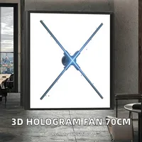Ventilateur holographique 3D D60/U60 42-99cm 4 pales |   Projecteur holographique publicitaire LED, luminosité 2500 cd, angle de vision 178°