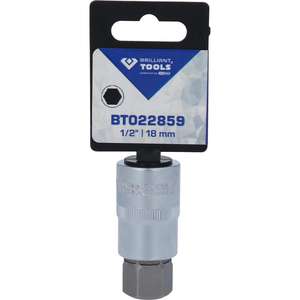 Brilliant Tools 1/2 "hueco hexagonal para Broca, 55 mm de largo, 18 mm - Product Image 4