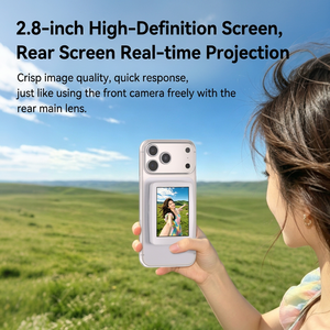 Moniteur d'écran pour selfie avec connexion sans fil et miroir de beauté compatible avec <span class=keywords><strong>iPhone</strong></span>, Android et pour <span class=keywords><strong>TikTok</strong></span> Reels, Shorts, Vlog - Product Image 2