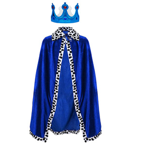 Capa de Halloween para rey Príncipe rojo azul púrpura capa de Navidad chal 90cm tamaño para decoraciones de fiesta de padres e hijos - Product Image 3