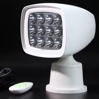 Projecteur marin rotatif à LED Alastin Marine White en plastique ABS, télécommande sans fil, pour yacht 10-30V