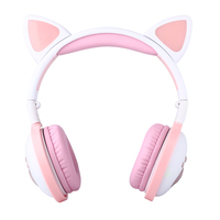 Headset Gaming BK1 On-ear Headphone Telinga Kucing Lampu RGB Grosir Earphone Nirkabel BT 5.0 Boat Earbuds Auriculares Inalambricos
