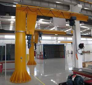 Gru a braccio cantilever 2026 1T 2T <span class=keywords><strong>3T</strong></span> con controllo remoto, rotazione motorizzata, paranco elettrico a catena, ruote e trasporto a batteria - Product Image 6