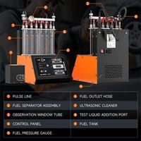 ANCEL ANJ600 GDI – Nouvelle machine de nettoyage et testeur d'injecteurs de carburant piézoélectriques à ultrasons pour voitures et motos, 6 cylindres, interface anglaise